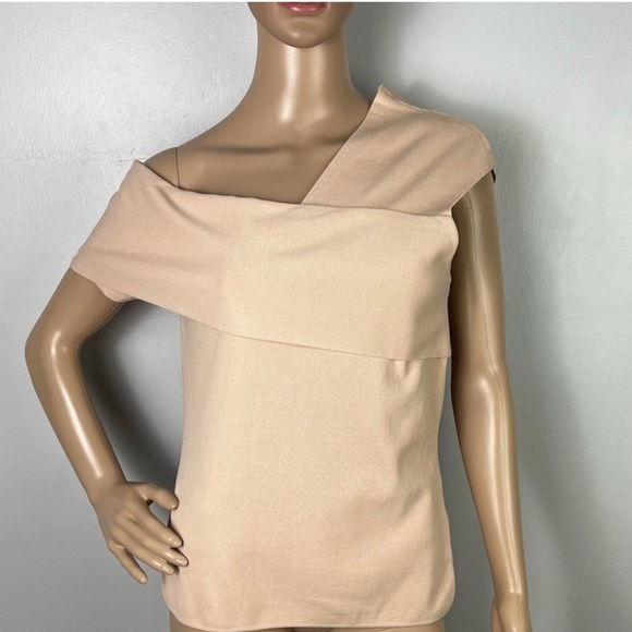 NEW REISS PINK ONE-SHOULDER KNIT TOP - Picture 2 of 9